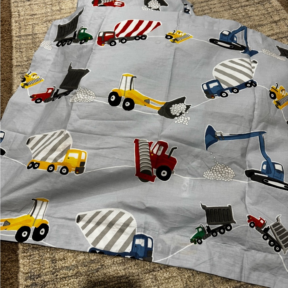 Pottery Barn Construction Vehicle Twin Duvet Set - Picture 2 of 3